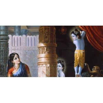 Yashoda stares at Krishna